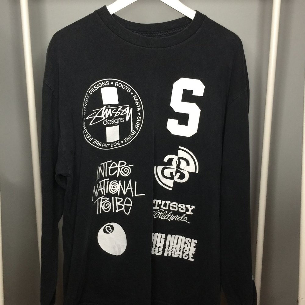 STUSSY Rat Skull All Over Print Long Sleeve
